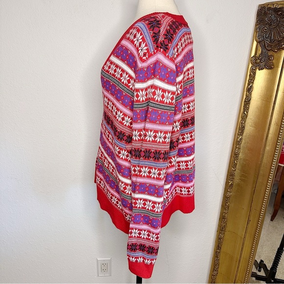 NWT Lane Bryant Classic Long Sleeve Button Front Fair Isle Cardigan Size 26/28 - Picture 6 of 11